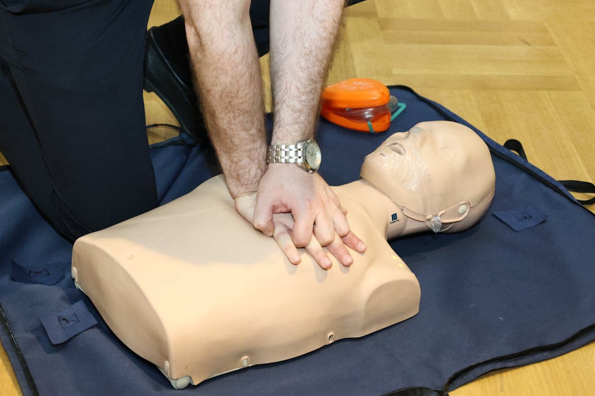Church CPR training session
